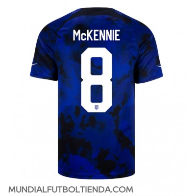 Camiseta Estados Unidos Weston McKennie #8 Segunda Equipación Replica Mundial 2022 mangas cortas